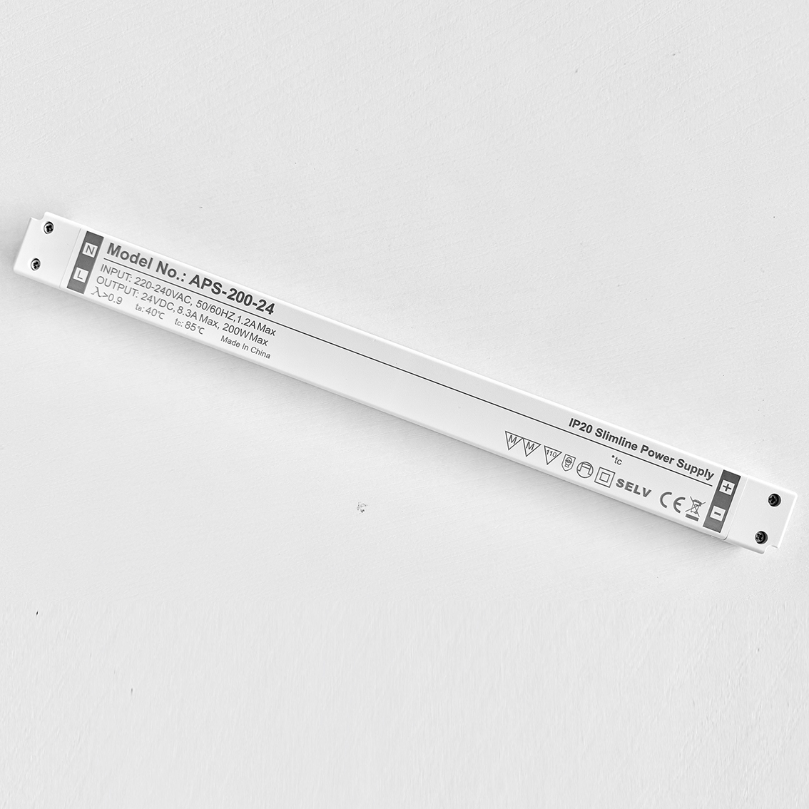 IP20 Slimline LED Driver 30W 60W 100W 150W 200W 12V 24V